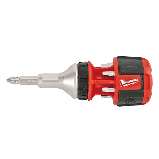 MILWAUKEE MILWAUKEE Compact 8-in-1 Ratchet Multi Bit Driver MILWAUKEE MILWAUKEE Compact 8-in-1 Ratchet Multi Bit Driver