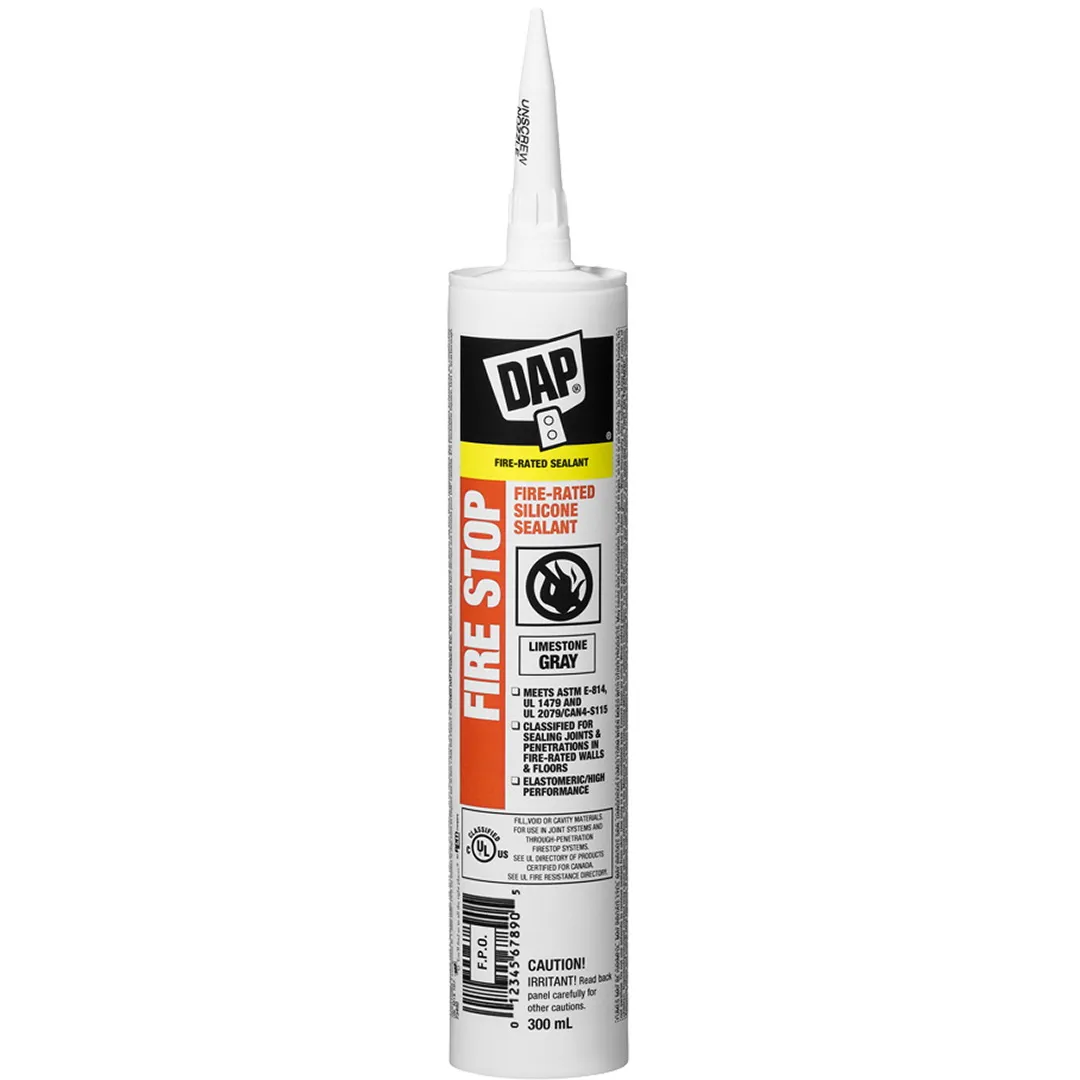 DAP DAP FIRE STOP Fire-Rated Wall & Floor Silicone Sealant - 300ml