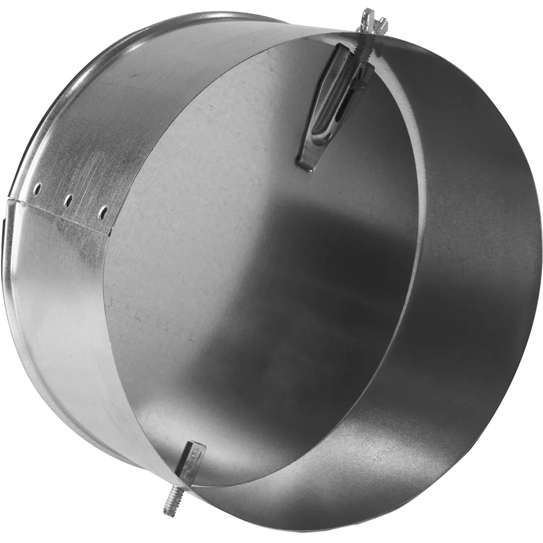 Galvanized Spin Collar With Damper - 28 Gauge Galvanized Spin Collar With Damper - 28 Gauge