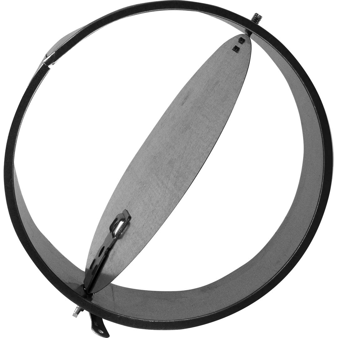 Galvanized Spin Collar With Damper - 26 Gauge Galvanized Spin Collar With Damper - 26 Gauge