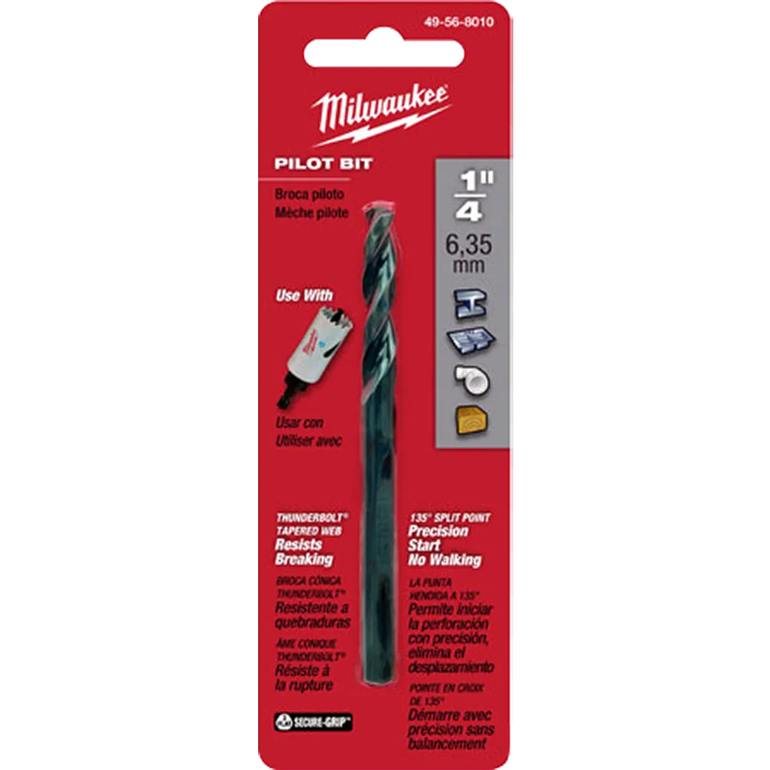 MILWAUKEE MILWAUKEE High Speed Steel Pilot Bit MILWAUKEE MILWAUKEE High Speed Steel Pilot Bit