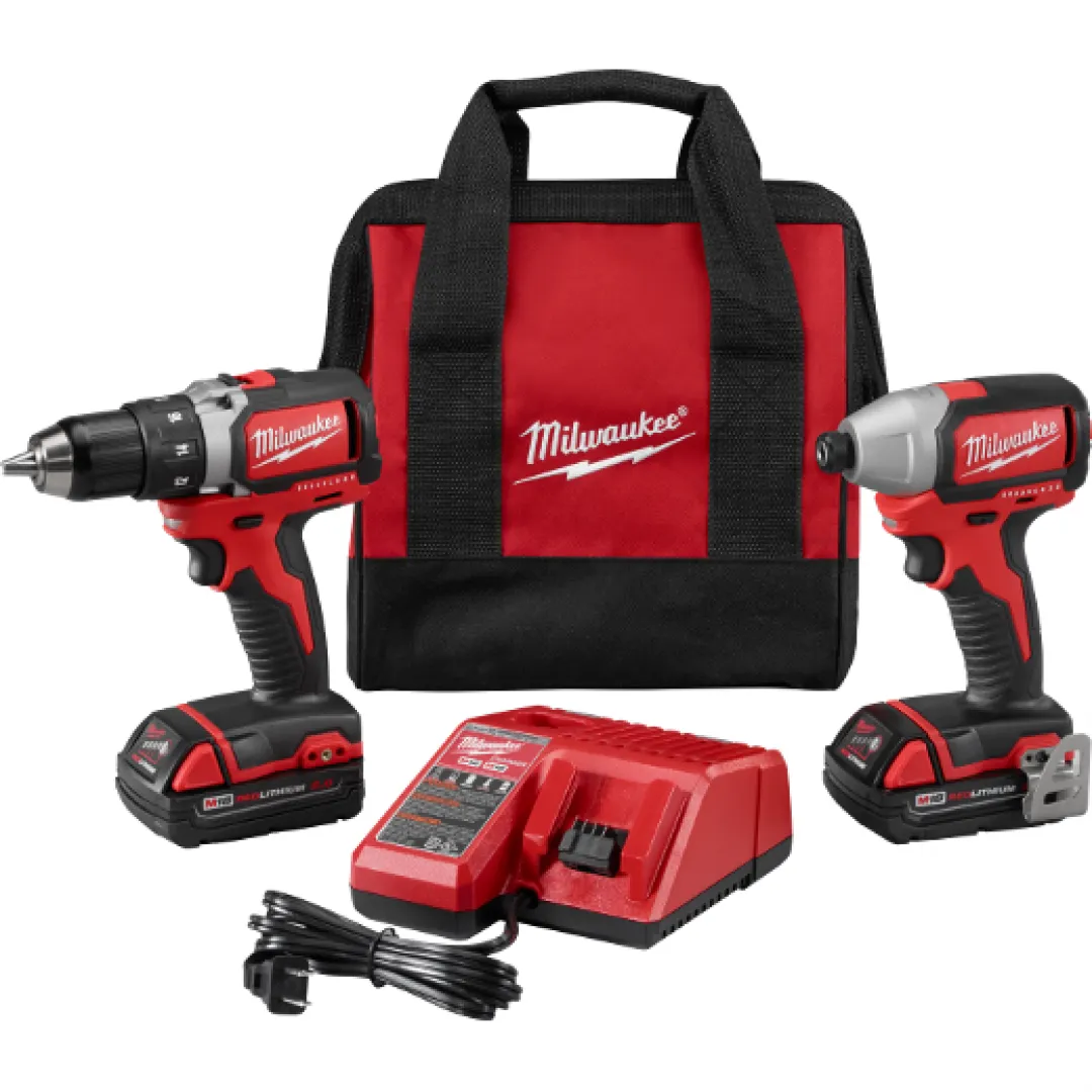 MILWAUKEE MILWAUKEE M18 Compact Brushless Drill & Impact Combo Kit MILWAUKEE MILWAUKEE M18 Compact Brushless Drill & Impact Combo Kit