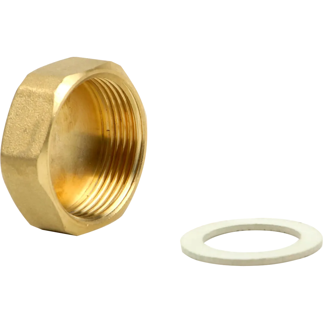 REHAU REHAU R-20 Brass Circuit Outlet Cap With Gasket REHAU REHAU R-20 Brass Circuit Outlet Cap With Gasket