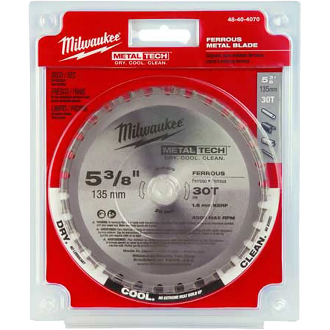 MILWAUKEE MILWAUKEE Round Saw Ferrous Metal Cutting Blades MILWAUKEE MILWAUKEE Round Saw Ferrous Metal Cutting Blades