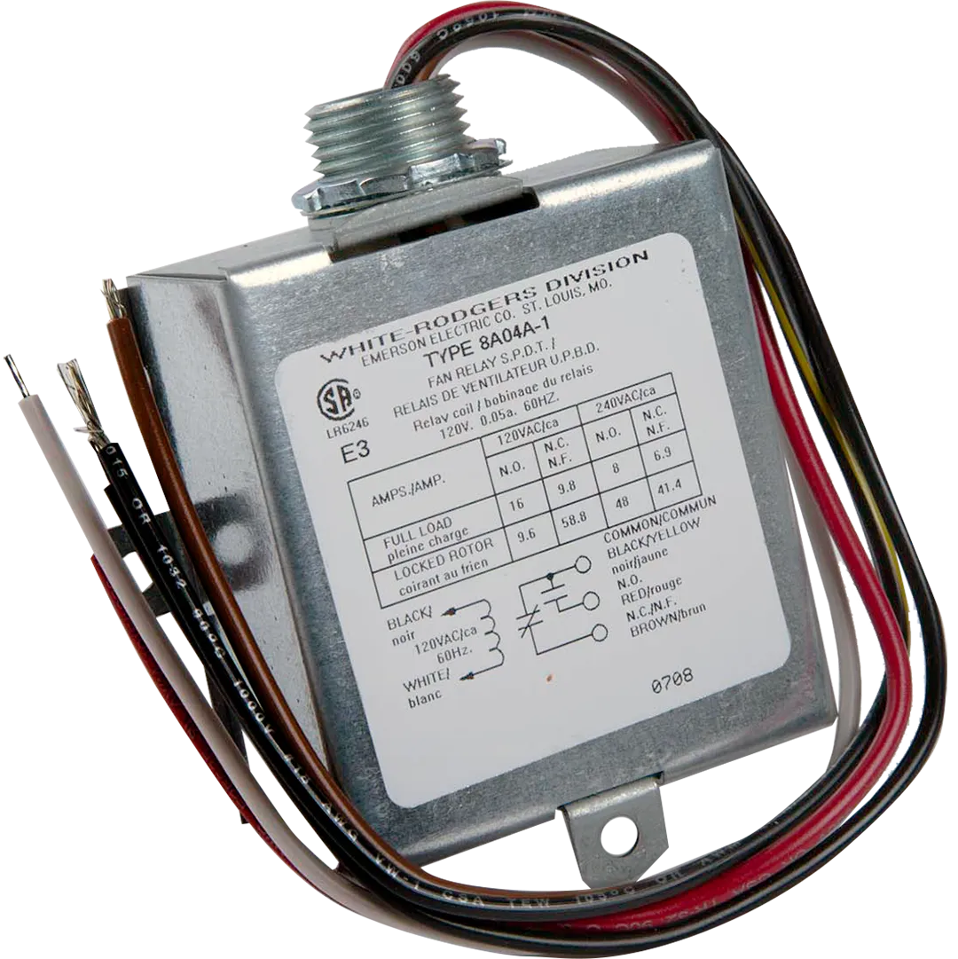 WHITE RODGERS WHITE RODGERS SPDT Fan Relay For Line Voltage Loads & Blowers