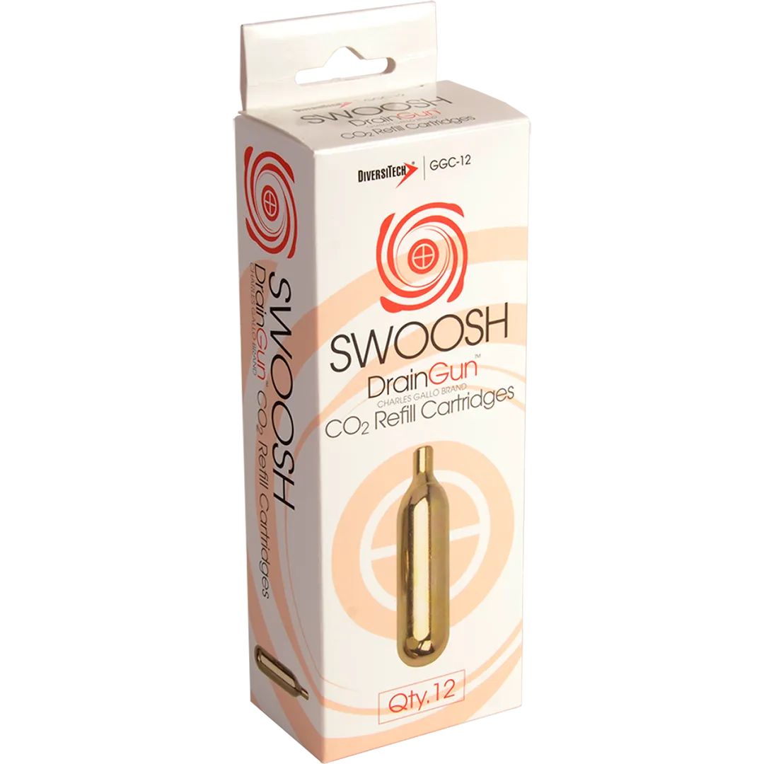 DIVERSITECH DIVERSITECH Swoosh Drain Gun Cartridges - 12 Pack DIVERSITECH DIVERSITECH Swoosh Drain Gun Cartridges - 12 Pack
