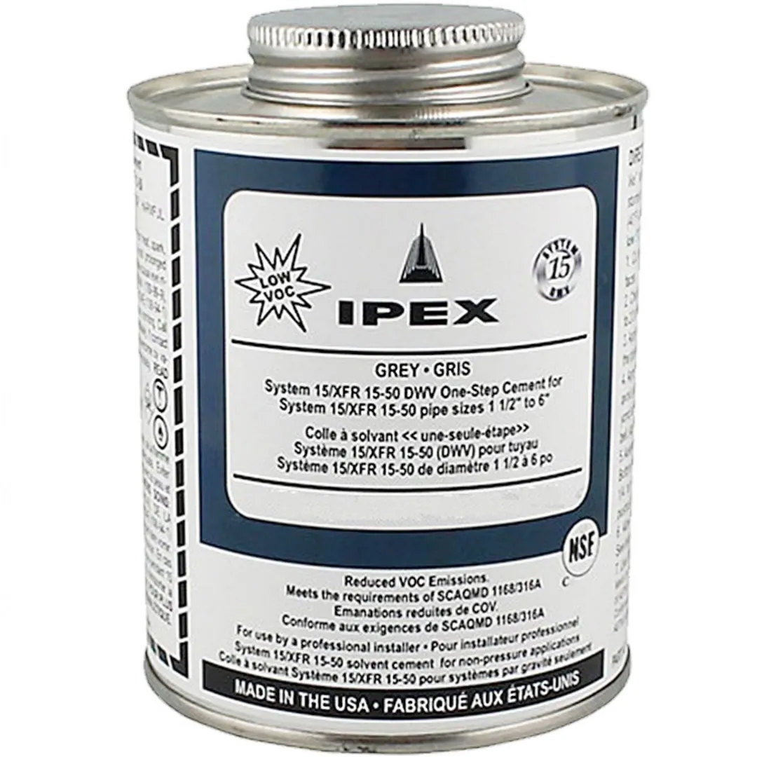 IPEX IPEX System 15 & XFR One-Step PVC Cement - Medium Bodied IPEX IPEX System 15 & XFR One-Step PVC Cement - Medium Bodied