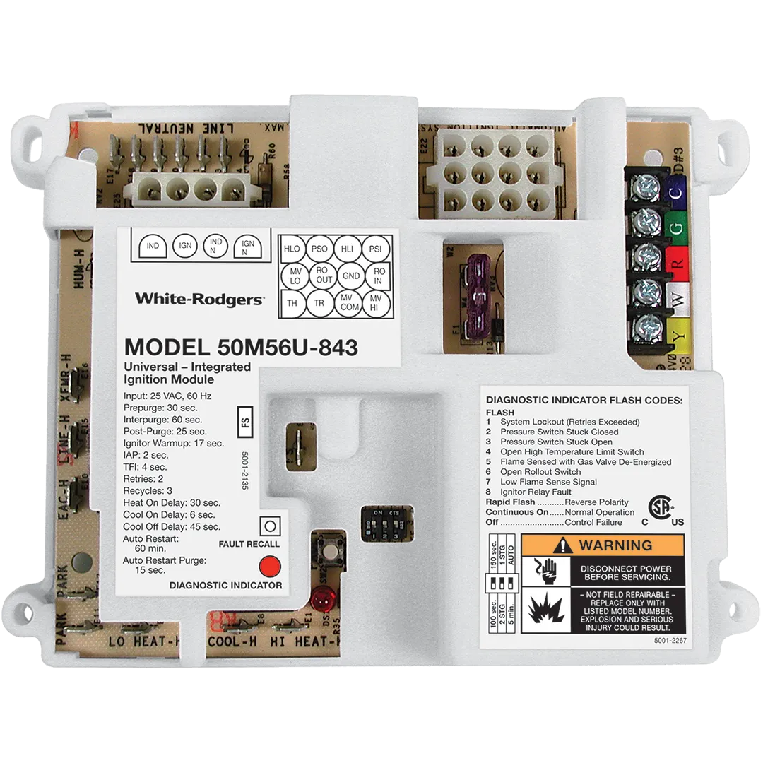 WHITE RODGERS WHITE RODGERS Universal 1-Stage HSI Intergrated 3-Speed (PSC) Furnace Control Kit