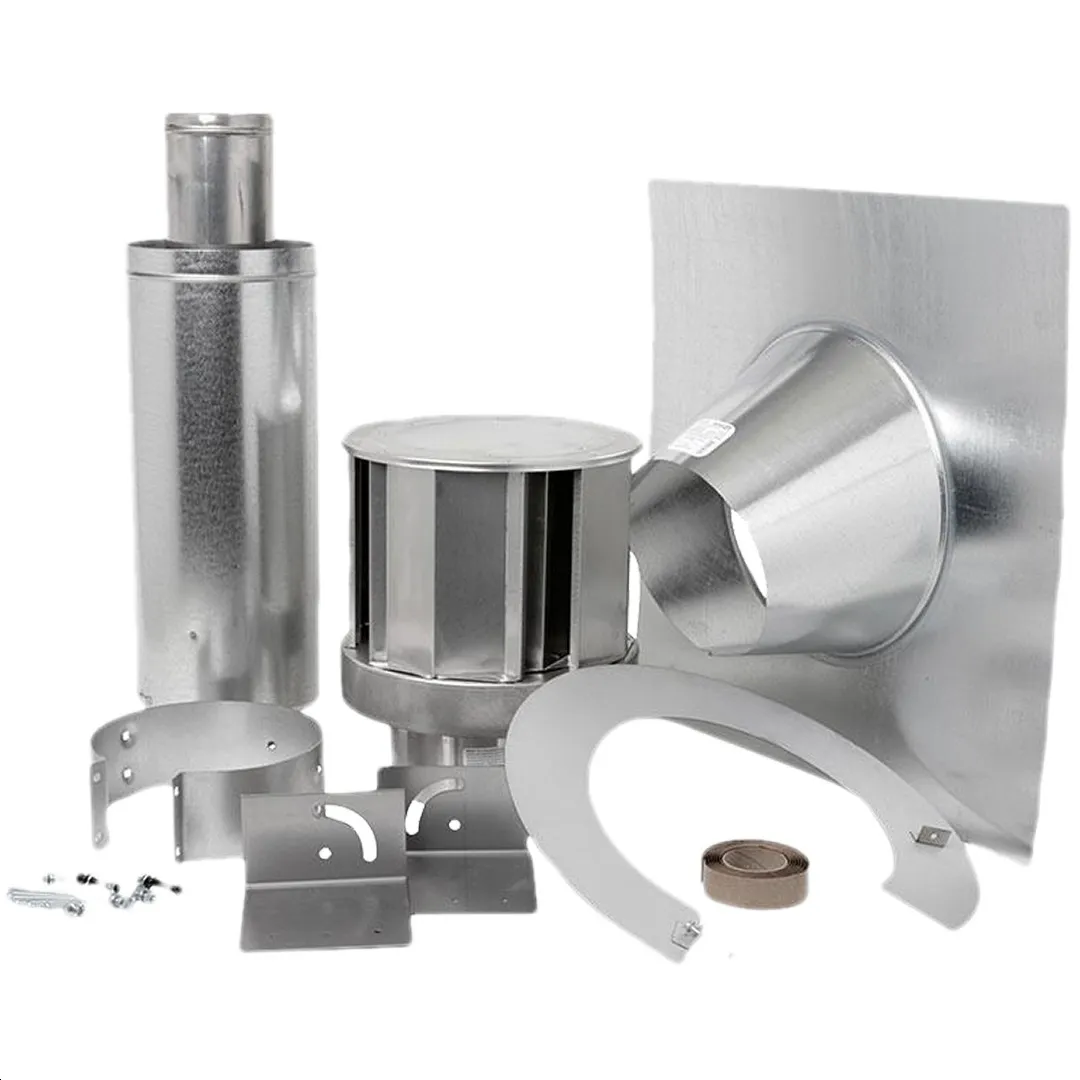CONTINENTAL 4" x 7" Direct Vent Roof Terminal Kit - Flat Pitch