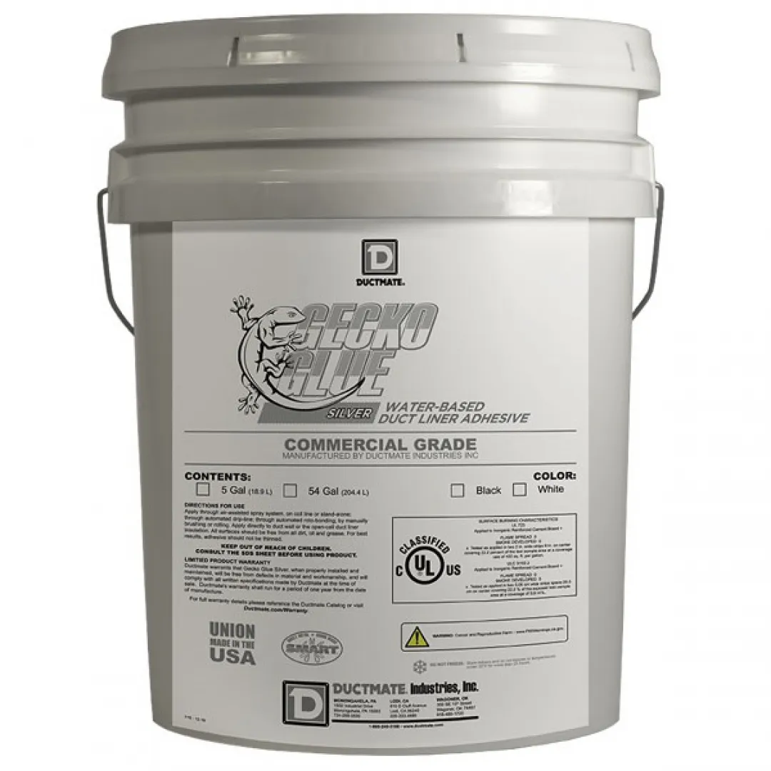 DUCTMATE DUCTMATE GECKO Glue Silver Commercial Grade Water Based Insulation Adhesive DUCTMATE DUCTMATE GECKO Glue Silver Commercial Grade Water Based Insulation Adhesive
