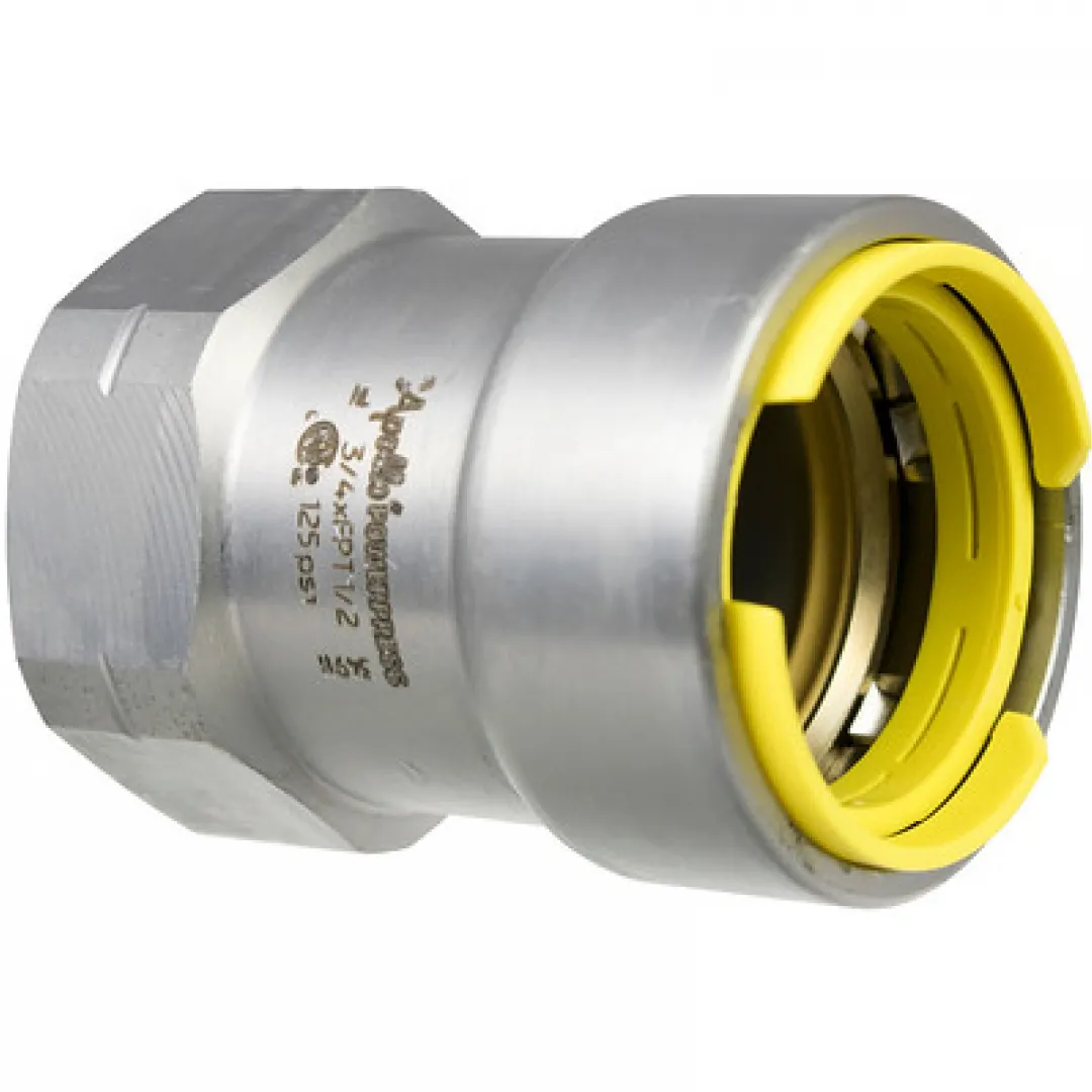 APOLLO VALVES APOLLO VALVES Power Press Carbon Steel Gas Female Adapters APOLLO VALVES APOLLO VALVES Power Press Carbon Steel Gas Female Adapters
