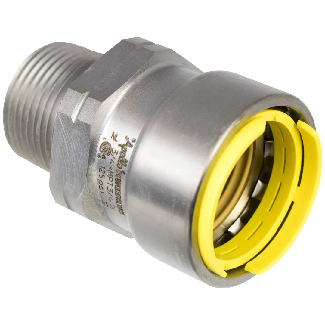 APOLLO VALVES APOLLO VALVES Power Press Carbon Steel Gas Male Adapters APOLLO VALVES APOLLO VALVES Power Press Carbon Steel Gas Male Adapters