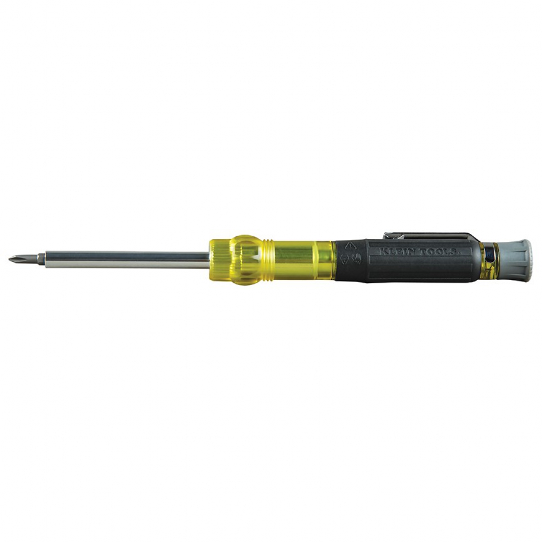 KLEIN TOOLS KLEIN TOOLS HVAC Pocket Screwdriver, 3-in-1, Phillips, Slotted, Schrader Bits