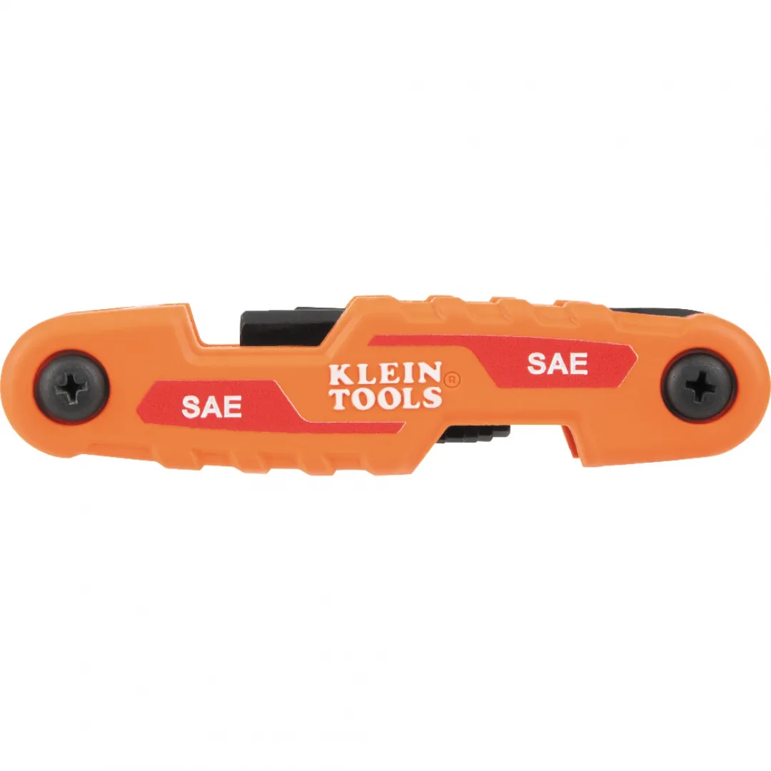 KLEIN TOOLS KLEIN TOOLS 9-Key SAE Folding Compact Folding Hex Key Set KLEIN TOOLS KLEIN TOOLS 9-Key SAE Folding Compact Folding Hex Key Set
